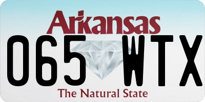 AR license plate 065WTX