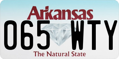 AR license plate 065WTY