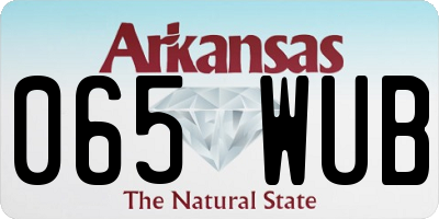 AR license plate 065WUB