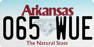 AR license plate 065WUE
