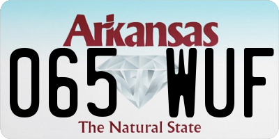 AR license plate 065WUF