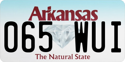 AR license plate 065WUI