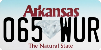 AR license plate 065WUR