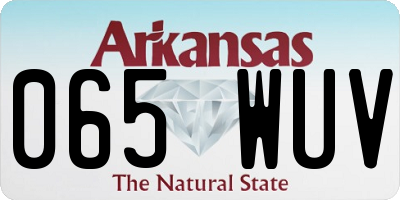 AR license plate 065WUV