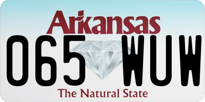 AR license plate 065WUW