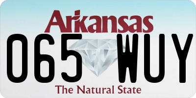 AR license plate 065WUY