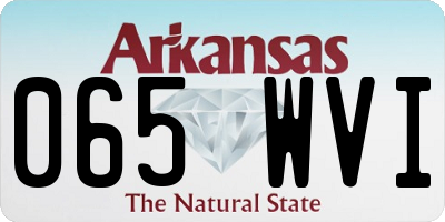 AR license plate 065WVI