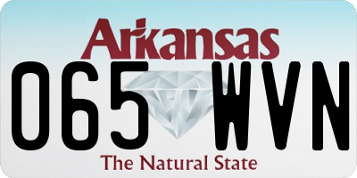 AR license plate 065WVN