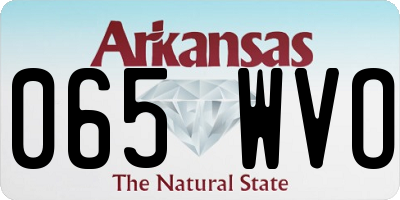 AR license plate 065WVO