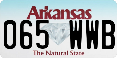 AR license plate 065WWB