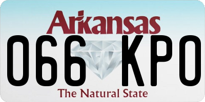 AR license plate 066KPO