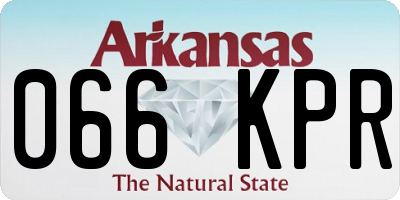 AR license plate 066KPR