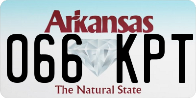 AR license plate 066KPT