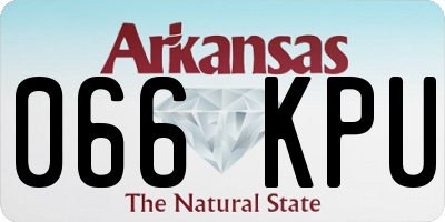 AR license plate 066KPU