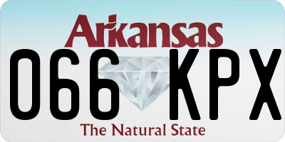 AR license plate 066KPX