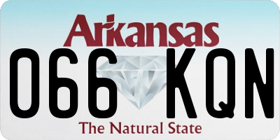 AR license plate 066KQN