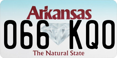 AR license plate 066KQO