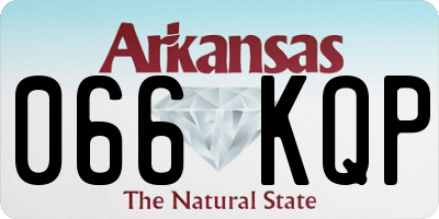 AR license plate 066KQP