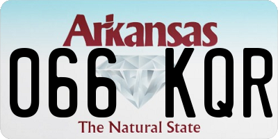 AR license plate 066KQR