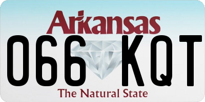 AR license plate 066KQT