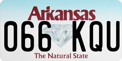 AR license plate 066KQU