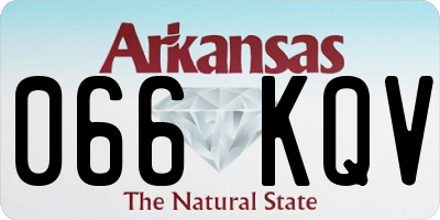 AR license plate 066KQV
