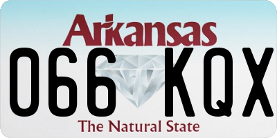 AR license plate 066KQX