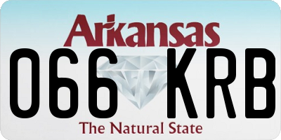 AR license plate 066KRB