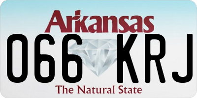 AR license plate 066KRJ