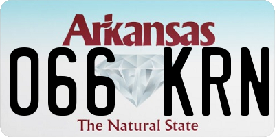 AR license plate 066KRN
