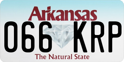 AR license plate 066KRP