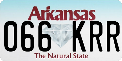 AR license plate 066KRR