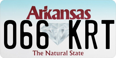 AR license plate 066KRT