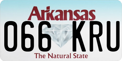 AR license plate 066KRU