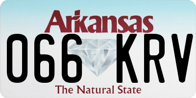AR license plate 066KRV