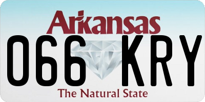 AR license plate 066KRY