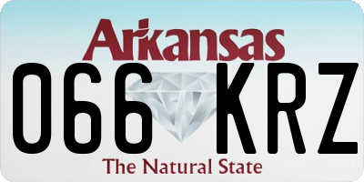 AR license plate 066KRZ