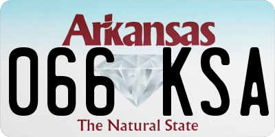 AR license plate 066KSA