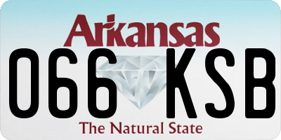 AR license plate 066KSB