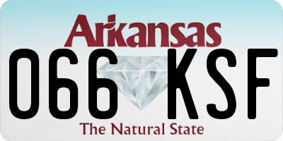 AR license plate 066KSF