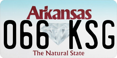 AR license plate 066KSG