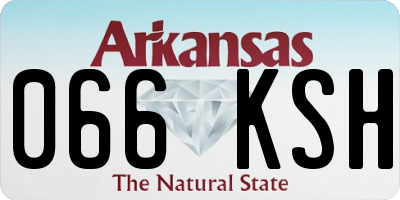 AR license plate 066KSH