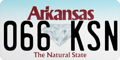 AR license plate 066KSN