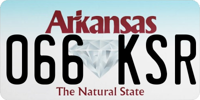 AR license plate 066KSR