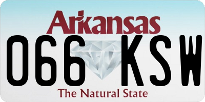 AR license plate 066KSW