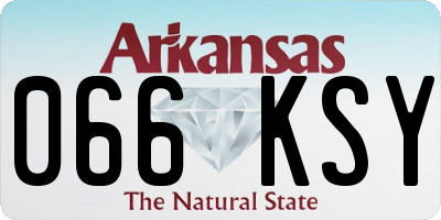 AR license plate 066KSY