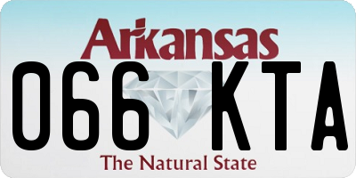 AR license plate 066KTA