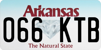 AR license plate 066KTB