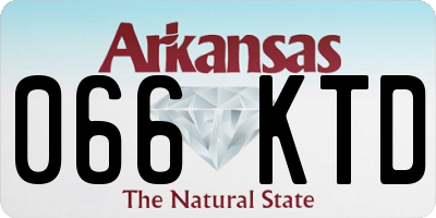 AR license plate 066KTD
