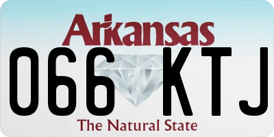 AR license plate 066KTJ
